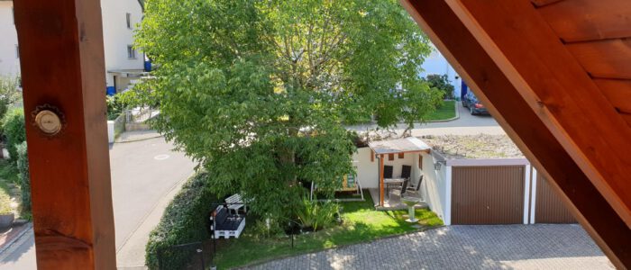 Grillecke Blick vom Vogelnest Ferienwohnung Uhlberg 45 Treuchtlingen